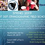 Class Announcement - ANT 370: Ethnographic Field School